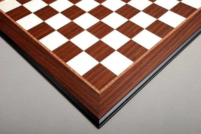 Wood Chess Board - Black Walnut and Curly Maple 2 inch squares