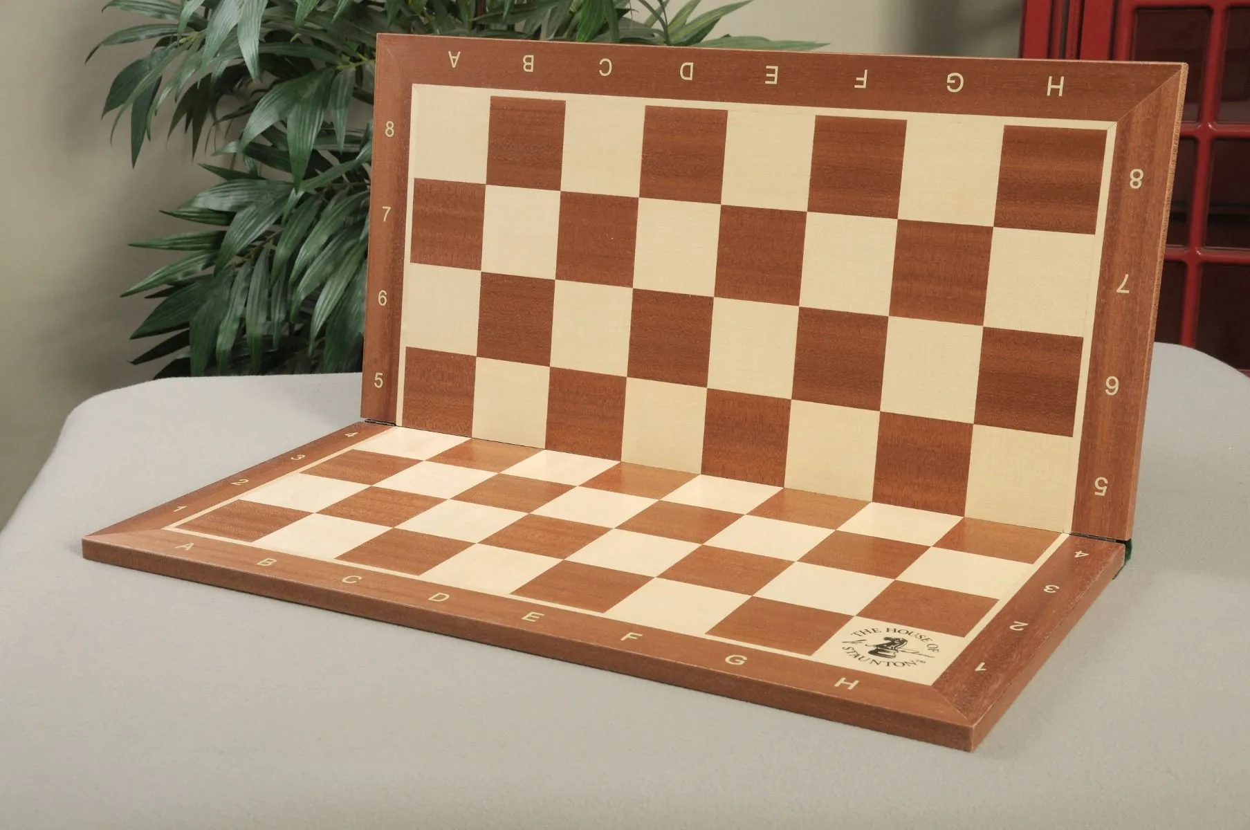 19 Folding Wooden Chess Board - Sycamore & Mahogany – Chess House