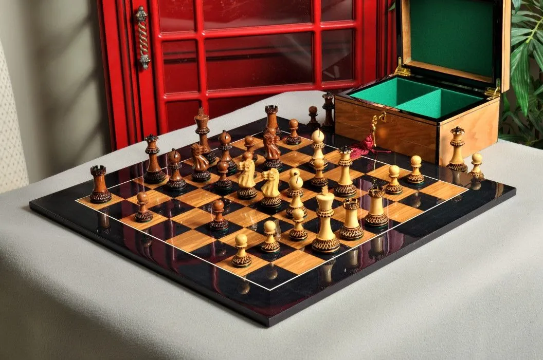 Heirloom Burnt Finish Grandmaster Chess Set – Chess House