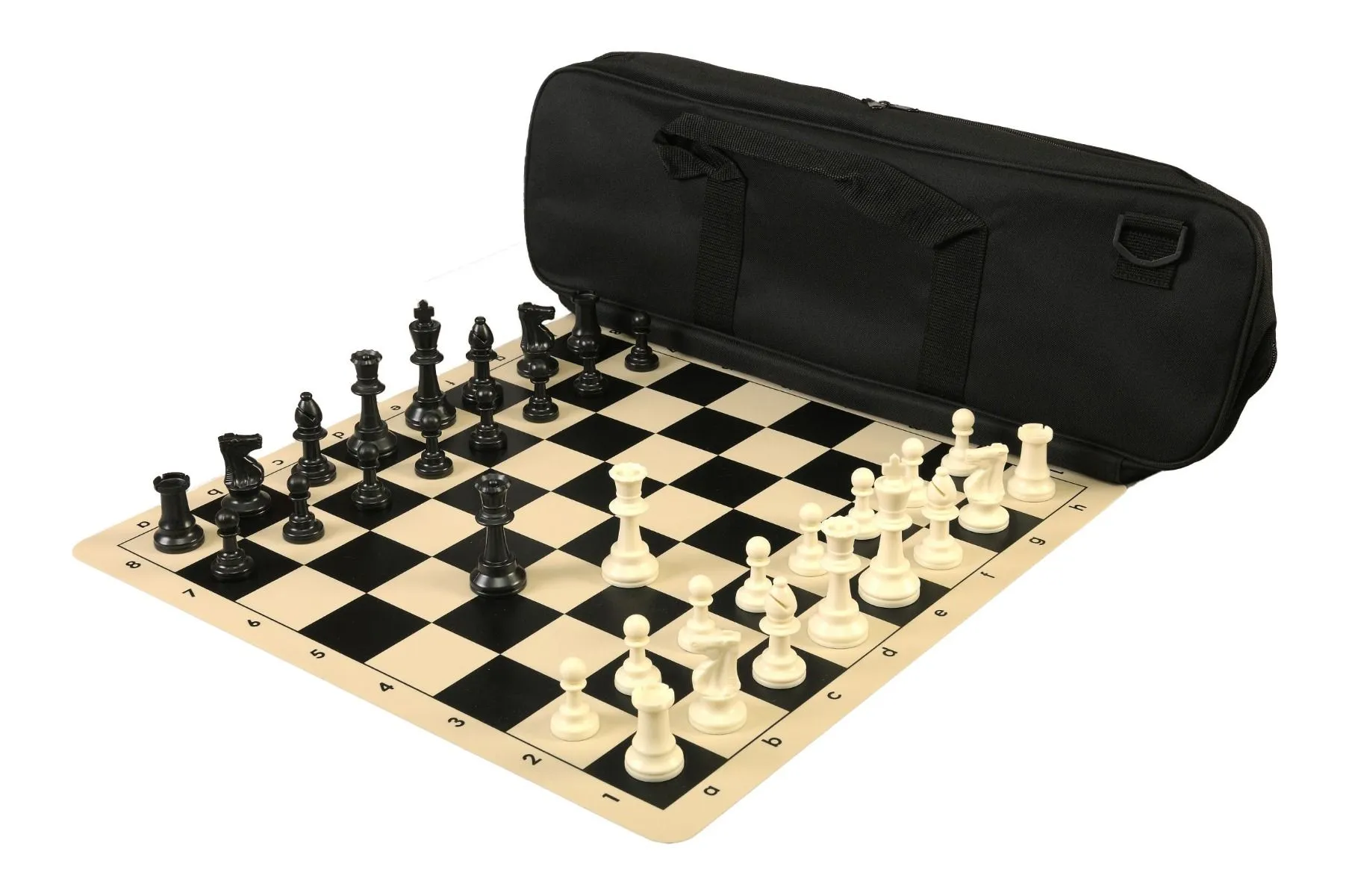 Staunton Triple Weighted Chess Pieces – Full Set 34 Black & White