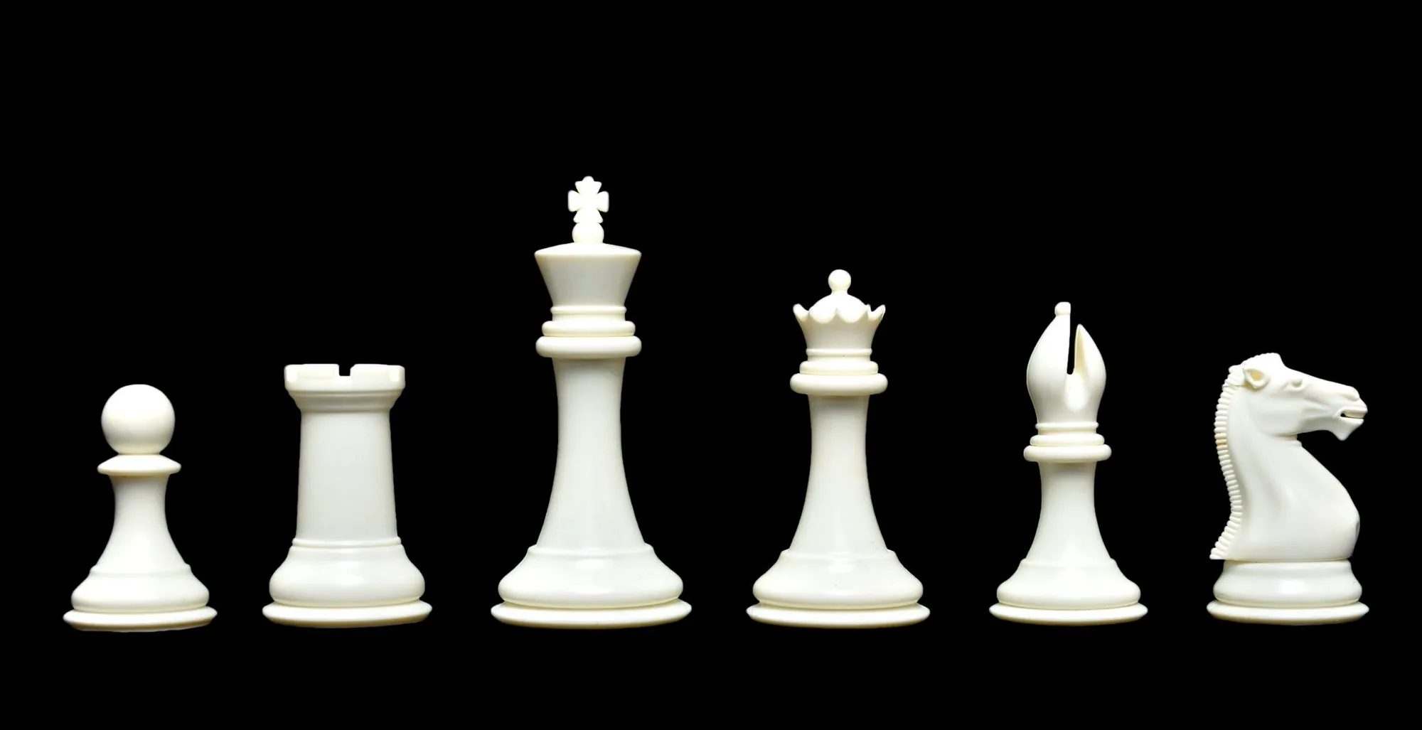 The Emperor Series Chess Pieces , Pearl White & Royal Blue Lacquered, 4.4  King