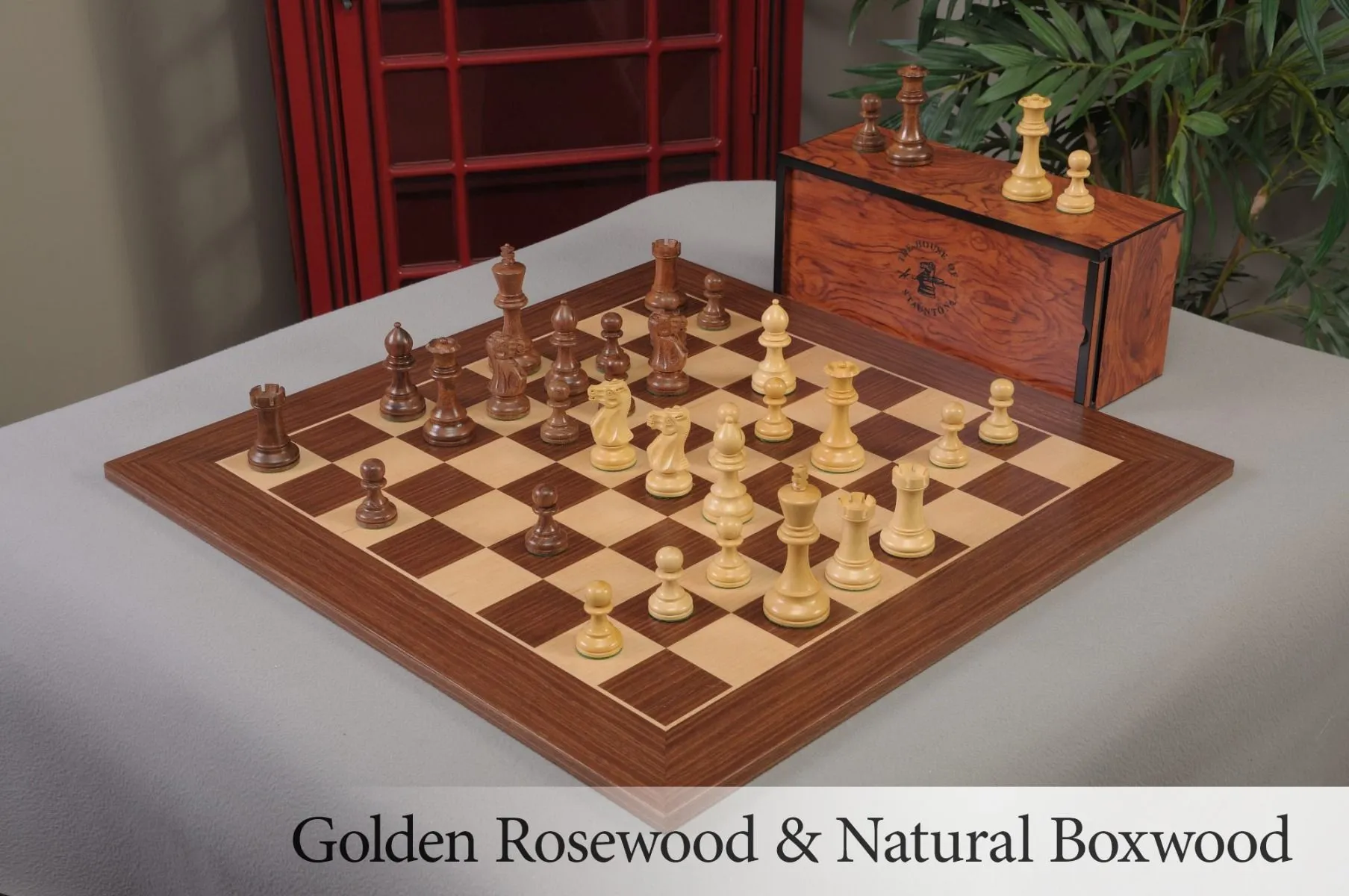 The Broadbent Series Luxury Chess Set, Box, & Board Combination