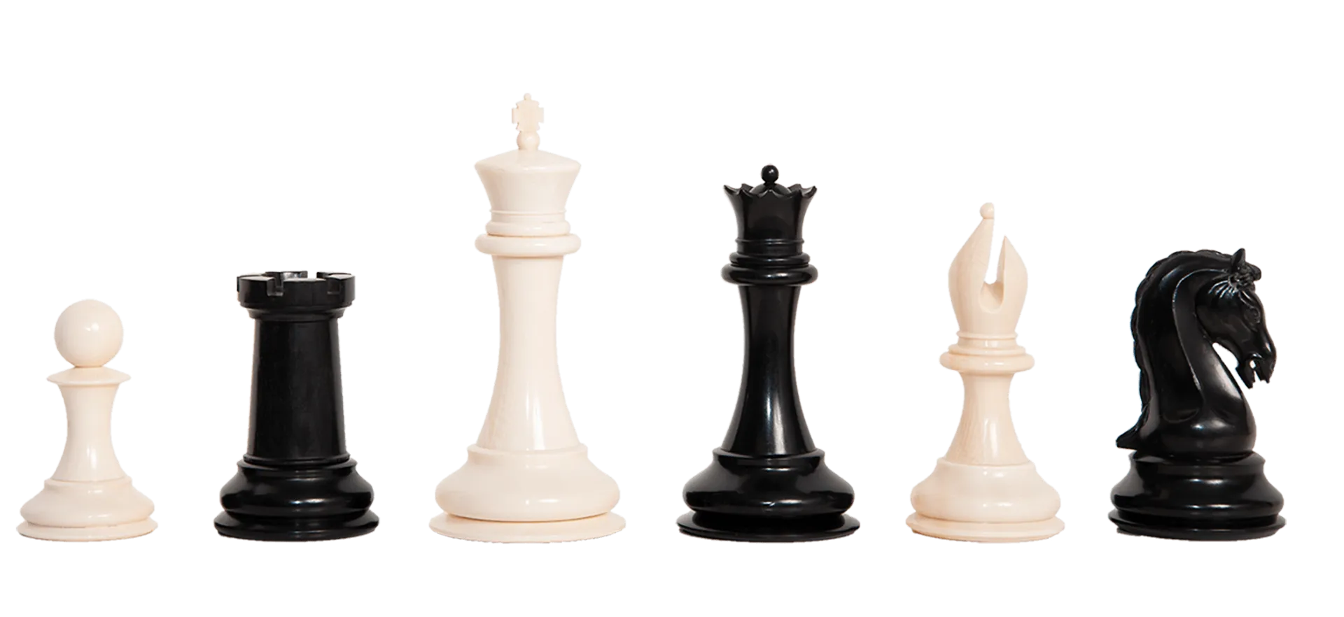 The Black Sovereign Deluxe Chess Set in Solid Ebony