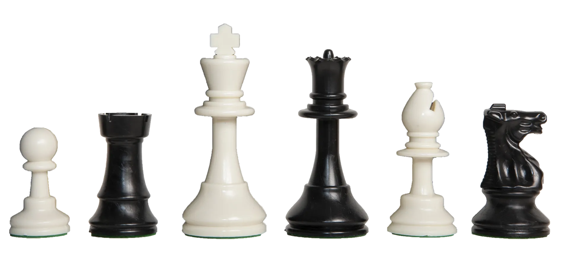 Natural Triple Weighted Regulation Colored Plastic Chess Pieces 