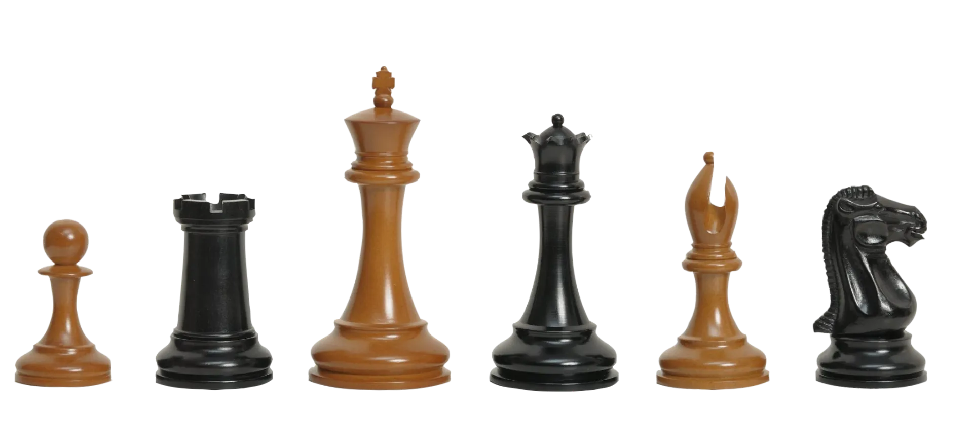 Golden Signature Series Chess Pieces , Boxwood & Stripped Ebony , 4.4 King