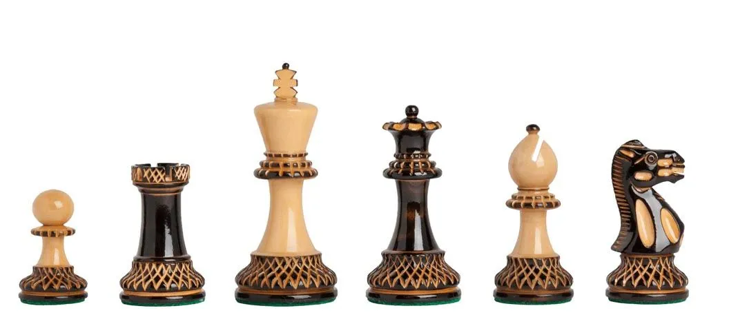 Pieces Only 4.0" King The Burnt Grandmaster Chess Set 