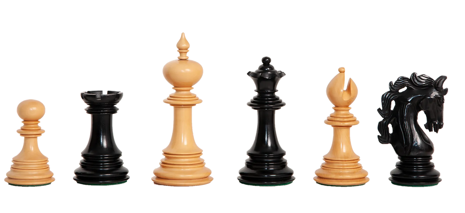 Genuine ebony chess pieces