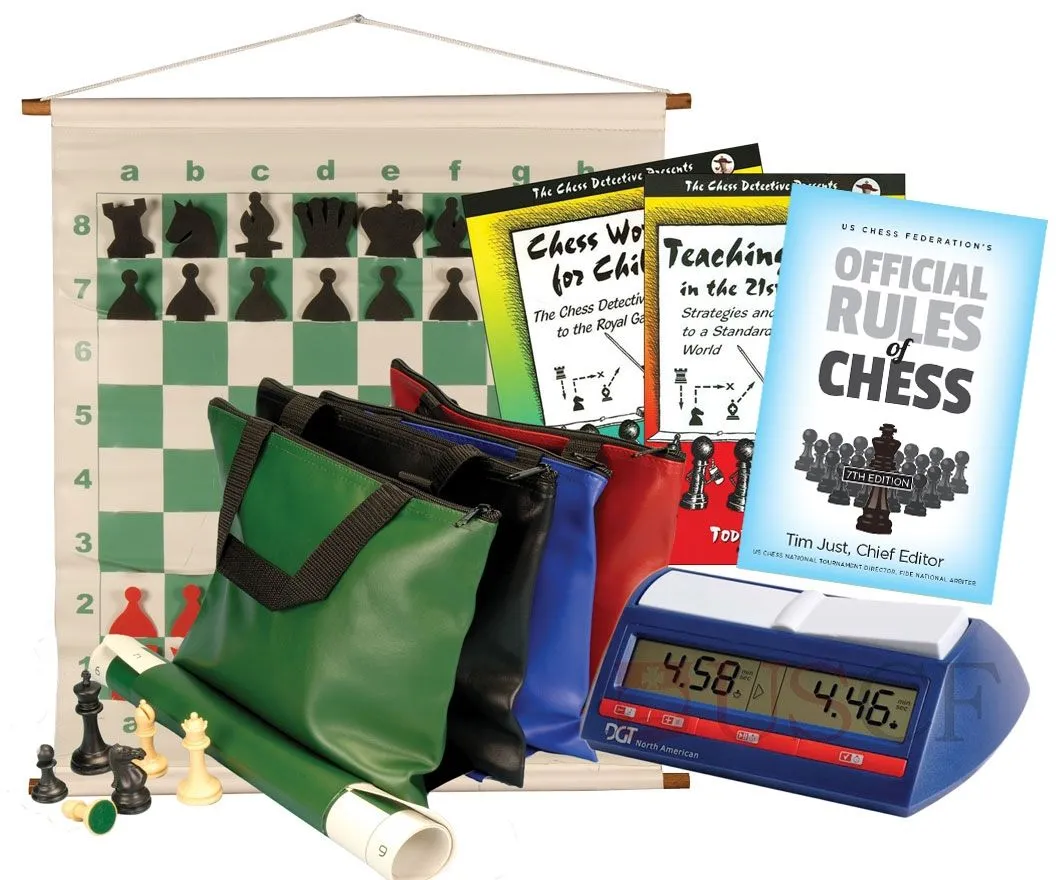 Scholastic Chess Club Starter Kit - For 20 Members - With DGT North  American Chess Clocks