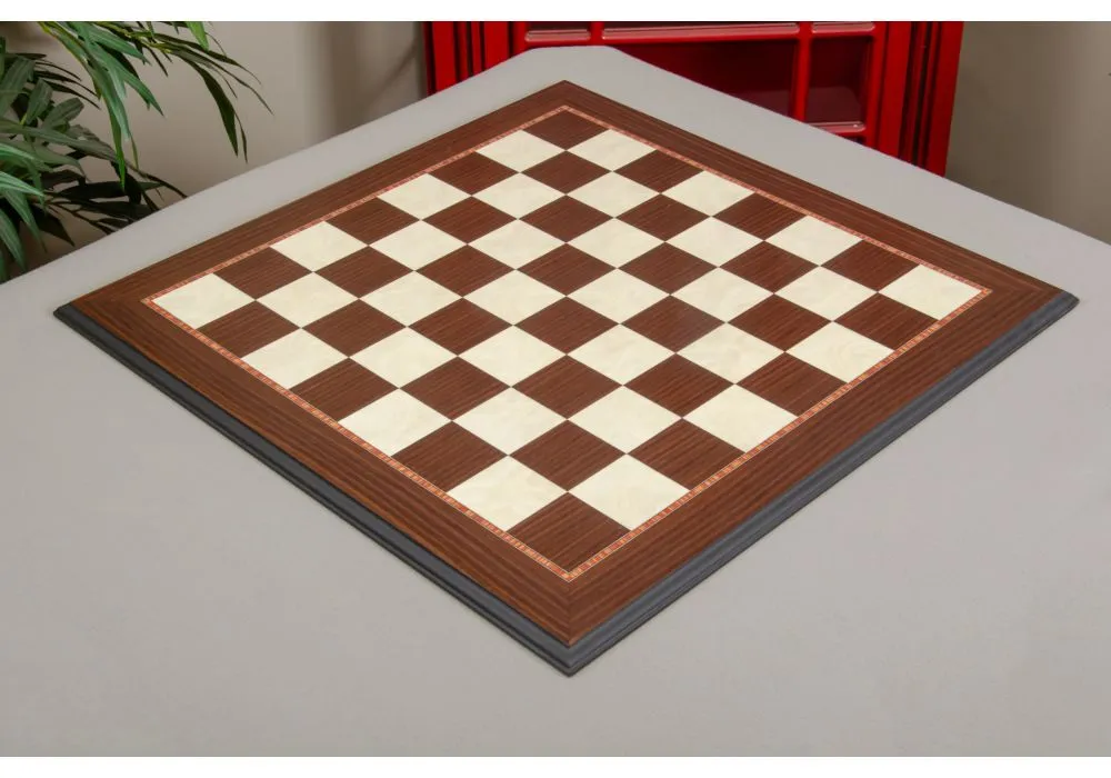 Striped Ebony Bird's Eye Maple Standard Chess Board
