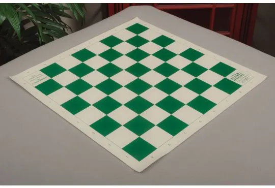 CLEARANCE - 2025 SuperNationals VIII Vinyl Chess Board - 2.25" Squares - GREEN 