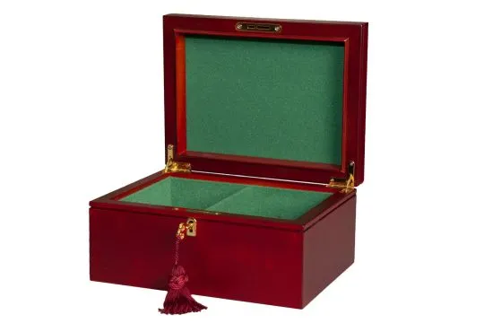 Premium Chess Box - Red Burl