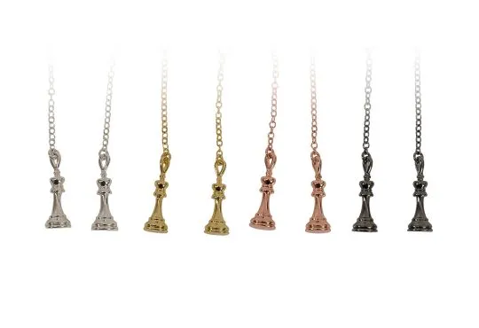 Caissa Collection Chess Pendant Earrings – KING