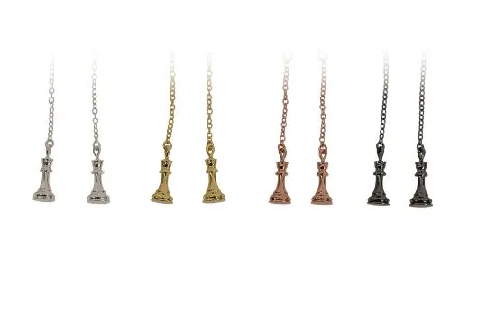 Caissa Collection Chess Pendant Earrings – QUEEN