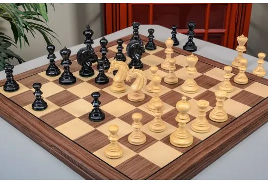 IMPERFECT - 4.4" Segura - GENUINE EBONY / BOXWOOD - Luxury Wood Chess Pieces