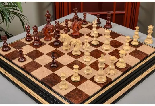 IMPERFECT - 4.4" Altamura - BLOOD ROSEWOOD / BOXWOOD - Wood Chess Pieces