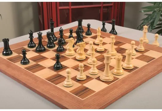 IMPERFECT - 4" Marshall - GENUINE EBONY / BOXWOOD - Wood Chess Pieces