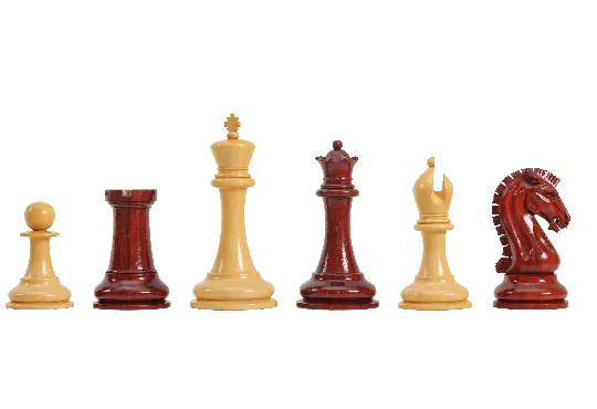 The Forever Collection - The St. Louis Chess Club Commemorative Series Chess Pieces - 4.4" King - Blood Rosewood