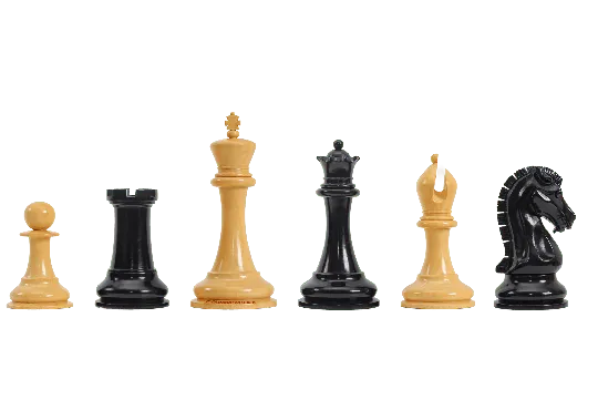 The Forever Collection - The St. Louis Chess Club Commemorative Series Chess Pieces - 4.4" King - Genuine Ebony
