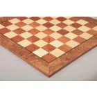 CLEARANCE - Camphor Burl and Maple Classic Traditional Chess Board - 2.25" Squares