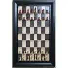 Straight Up Chess Board - Black Maple Board with 3" Black Contemporary Frame