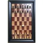 Straight Up Chess Board - Red Cherry Chess Board with Black Contemporary  Frame