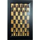 Straight Up Chess Board - Black Cherry Series with Flat Black Frame 