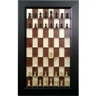 Straight Up Chess Board - Red Maple Series with Flat Black Frame 