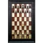 Straight Up Chess Board - Red Maple Series with Rustic Brown Frame 