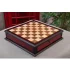 Walnut and Maple Classical Tiroir Chess Board with Storage Drawers