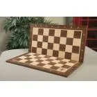Folding Striped Ebony and Maple Wooden Tournament Chess Board