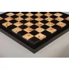 EBONY FRAME - Genuine Ebony & Maple Burl Superior Contemporary Chess Board - Gloss Finish