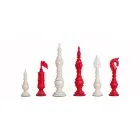 The Vizagapatam Luxury Bone Chess Pieces - 6.1" King