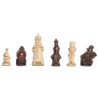 Alice in Wonderland Chess Pieces - 3.5" King - Brown & Natural