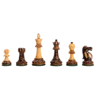 The Burnt Reykjavik II Series Chess Pieces - 3.75" King