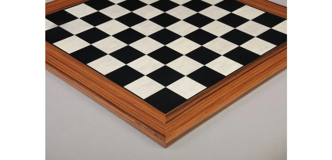 CLEARANCE - Black Anegre and Maple Classic Traditional Chess Board - 2.5" Squares - Satin Finish
