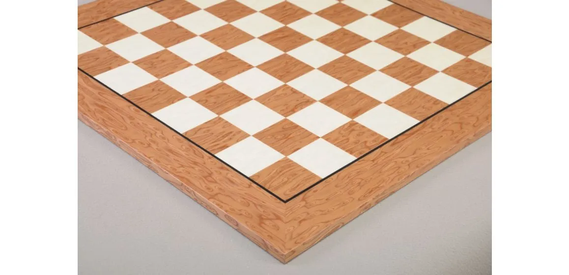 CLEARANCE - Brown Erable and Maple Classic Traditional Chess Board - 2.25" Squares - Satin Finish
