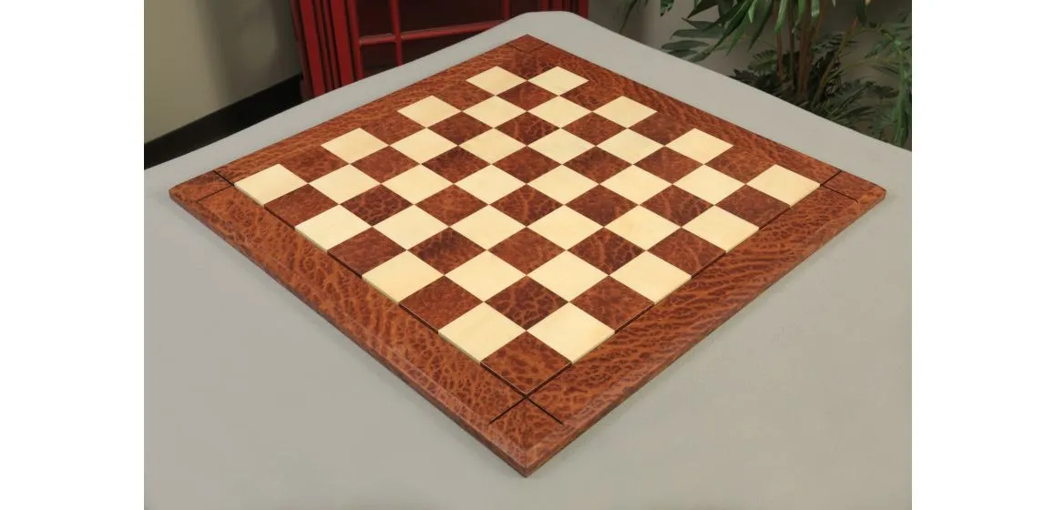 VAVONA Burl & Maple Reproduction of the Drueke Chess Board - 2.5" SQUARES