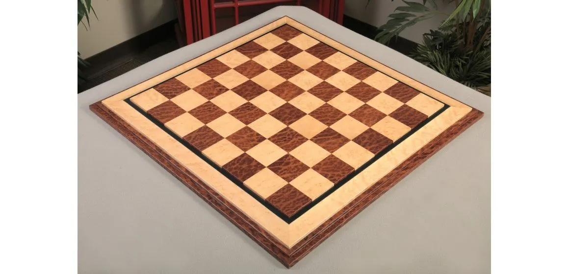 Signature Contemporary VI Luxury Chess board - VAVONA BURL / BIRD'S EYE MAPLE - 2.5" Squares