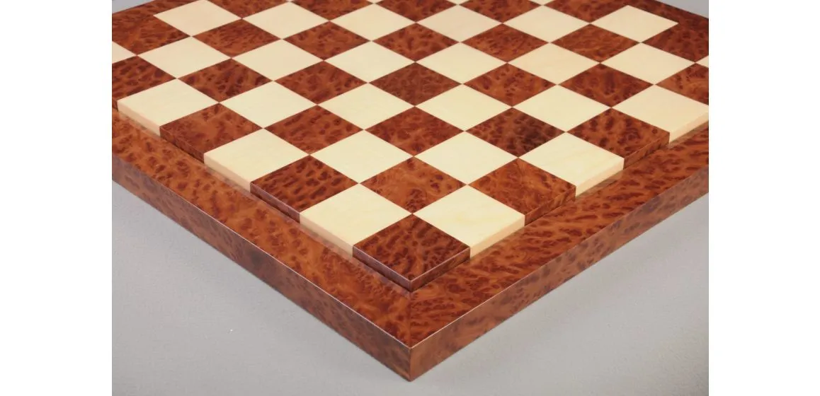 Vavona Burl & Maple Superior Contemporary Chess Board - Gloss Finish