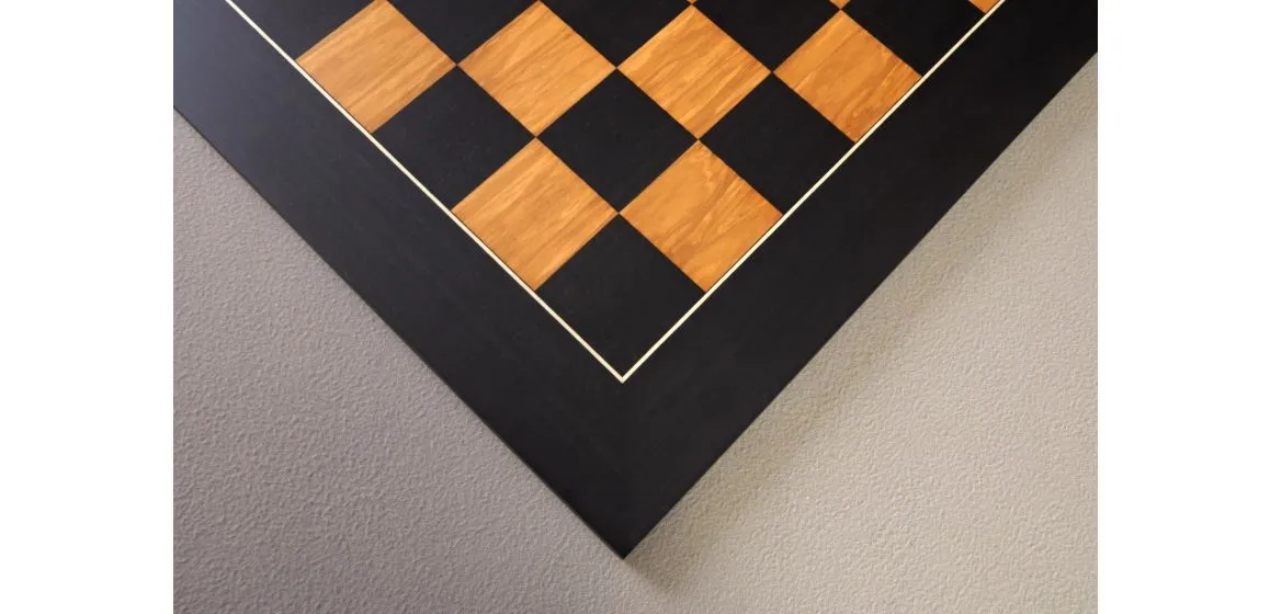 Blackwood and Olivewood Standard Traditional Chess Board - Satin Finish 