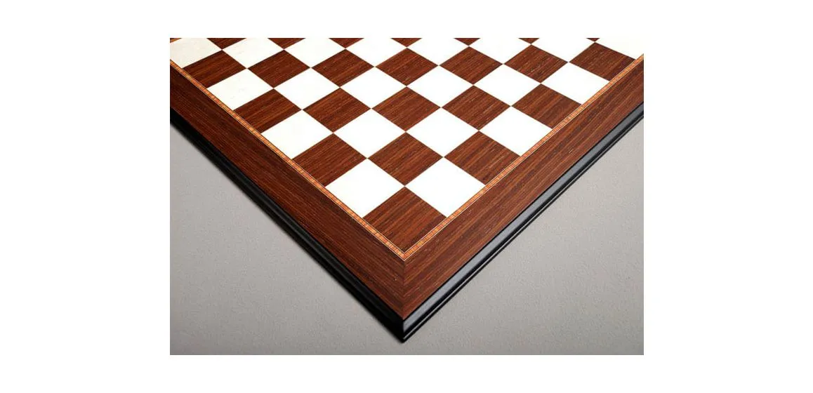 Striped Ebony and Bird's Eye Maple Standard Traditional Chess Board