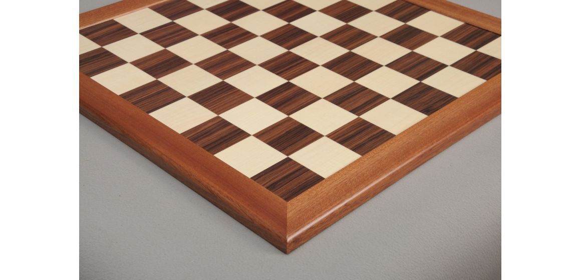 Indian Rosewood and Holly Superior Traditional Chess Board