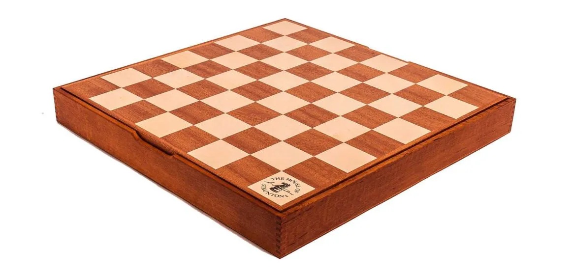 Mahogany and Maple Wooden Tournament Casket - 2.25" Squares