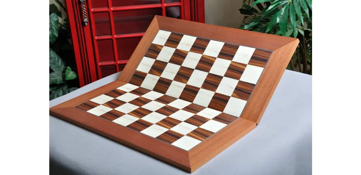 Indian Rosewood and Bird's Eye Maple Folding Standard Traditional Chess Board