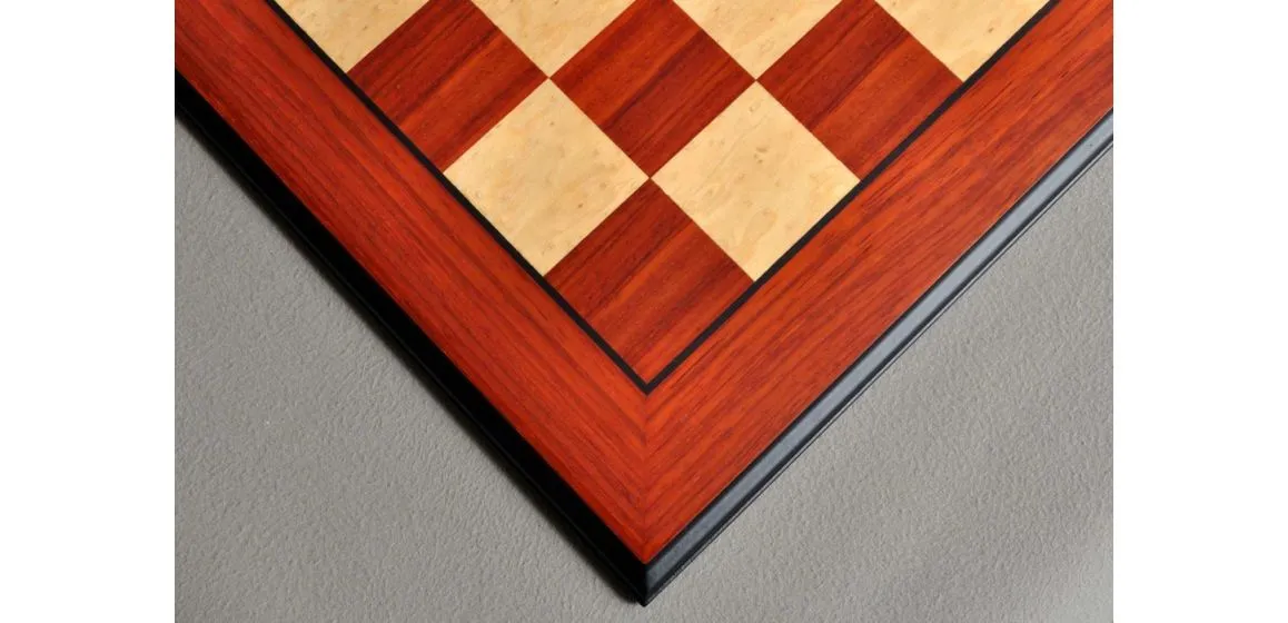 Coral Ash and Bird's Eye Maple Standard Traditional Chess Board