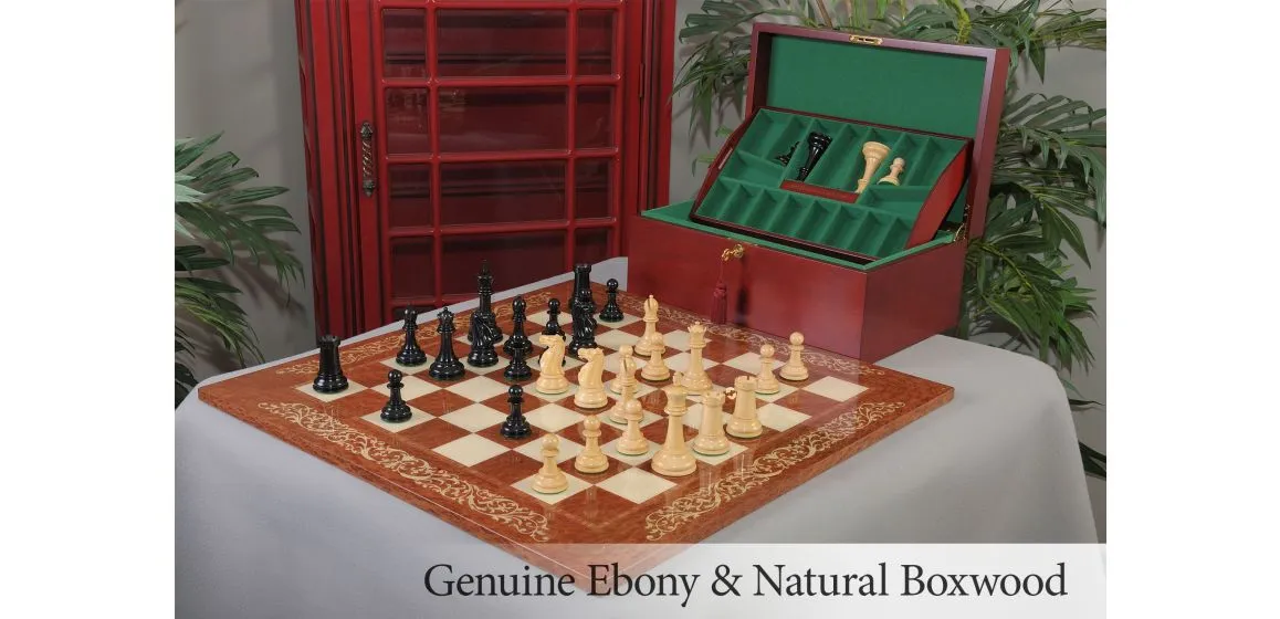 The Broadbent Series Luxury Chess Set, Box, & Board Combination