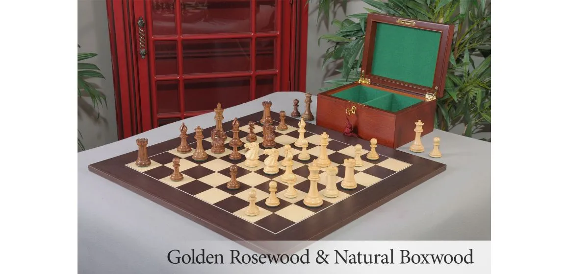 The Congress Series Luxury Chess Set, Box, & Board Combination