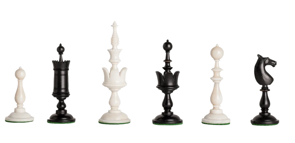 The Selenus Luxury Bone Chess Pieces - 4.0" King
