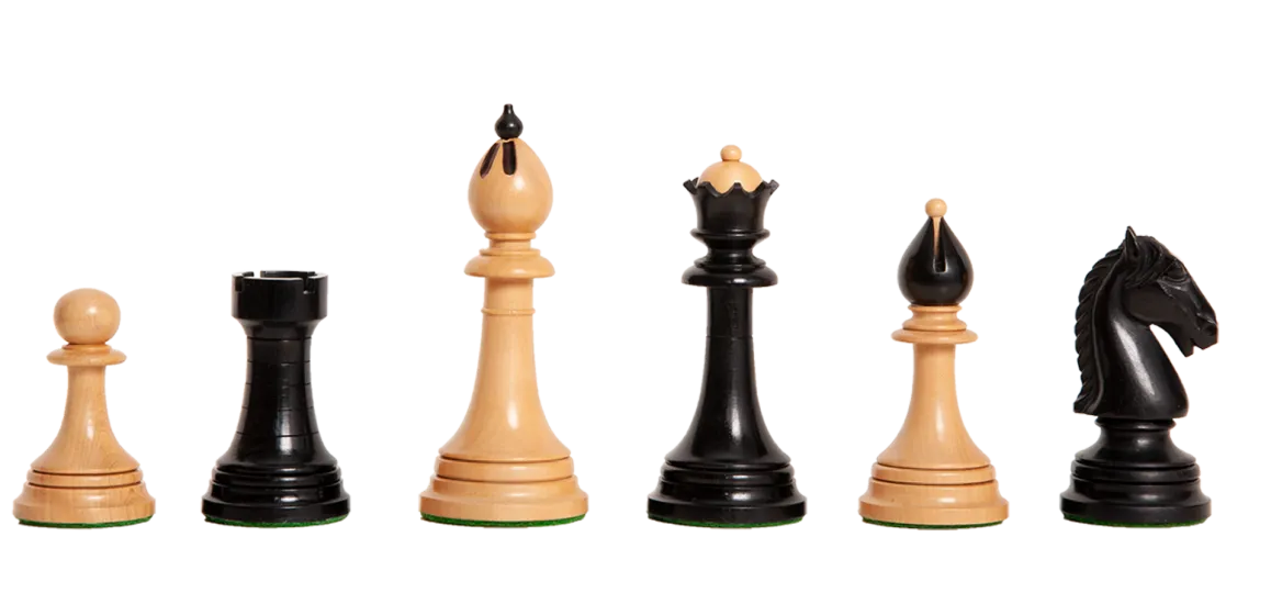 The Reproduction of the Circa 1950s Ceske Klubovska Series Chess Pieces - 4.0" King