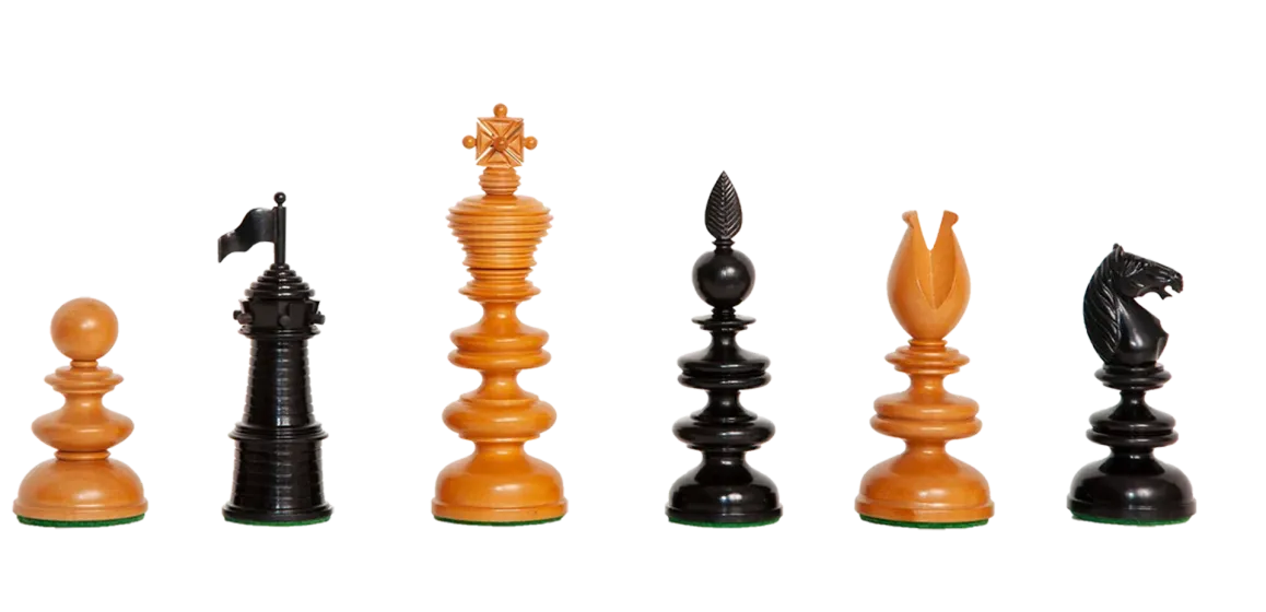 The 1820 Thomas Lund English Chess Pieces - The Camaratta Collection - 4.4" King
